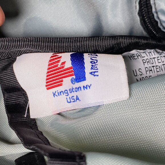 Vintage Ameribag Healthy Back Bag Sling Backpack Black Nylon Made in USA - Picture 5 of 10